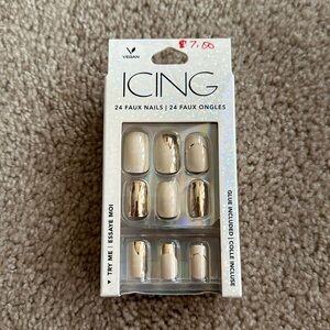 Cute nails in the brand icing